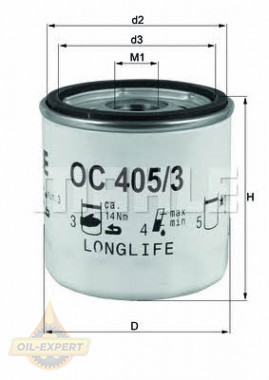 Mahle/knecht Фильтр масляный MAHLE/KNECHT OC 405/3 - Картинка 1