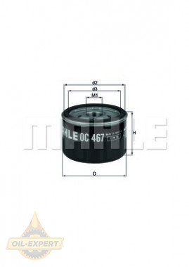 Mahle/Knecht Фильтр масляный MAHLE/KNECHT OC 467 - Картинка 2