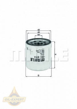 Mahle/Knecht Фильтр масляный MAHLE/KNECHT OC 614 - Картинка 1