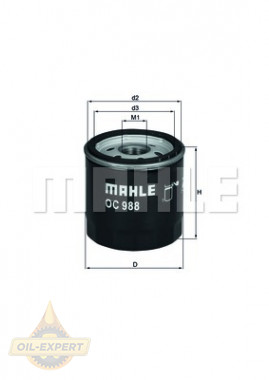 Mahle/Knecht Фильтр масляный MAHLE/KNECHT OC 988 - Картинка 2