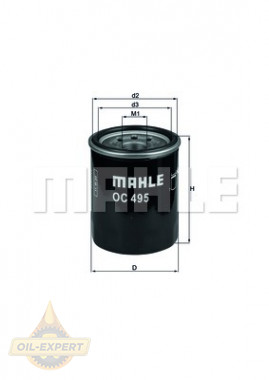 Mahle/Knecht Фильтр масляный MAHLE/KNECHT OC 495 - Картинка 2