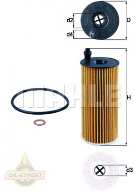 Mahle/Knecht Фильтр масляный MAHLE/KNECHT OX 404D - Картинка 2