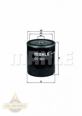 Mahle/Knecht Фильтр масляный MAHLE/KNECHT OC 983 - Картинка 1