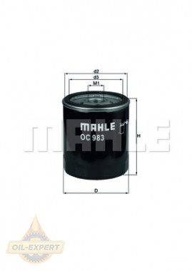 Mahle/Knecht Фильтр масляный MAHLE/KNECHT OC 983 - Картинка 2
