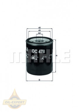 Mahle/knecht Фильтр масляный MAHLE/KNECHT OC 478 - Картинка 2
