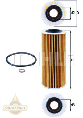 Mahle/Knecht Фильтр масляный MAHLE/KNECHT OX 177/3D - Картинка 2