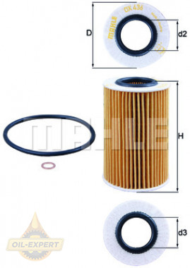 Mahle/knecht Фільтр масляний MAHLE/KNECHT OX 436D - Заображення 2