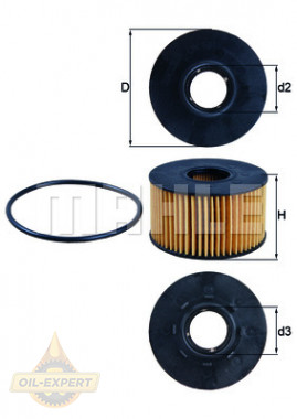 Mahle/Knecht Фильтр масляный MAHLE/KNECHT OX 191D - Картинка 2