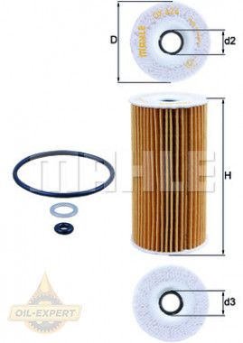 Mahle/Knecht Фильтр масляный MAHLE/KNECHT OX 424D - Картинка 2