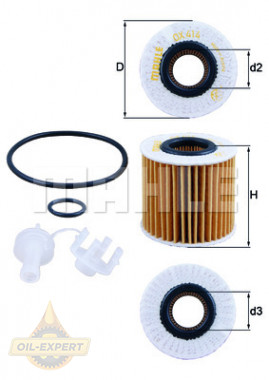 Mahle/Knecht Фильтр масляный MAHLE/KNECHT OX 414D1 - Картинка 2
