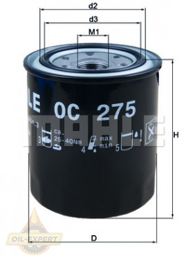 Mahle/Knecht Фильтр масляный MAHLE/KNECHT OC 275 - Картинка 2