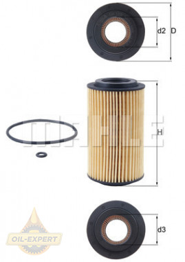 Mahle/knecht Фільтр масляний MAHLE/KNECHT OX 153D1 - Заображення 2