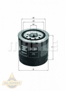Mahle/knecht Фільтр масляний MAHLE/KNECHT OC 383 - Заображення 1