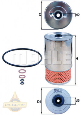 Mahle/Knecht Фильтр масляный MAHLE/KNECHT OX 38D - Картинка 2