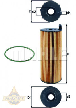 Mahle/Knecht Фильтр масляный MAHLE/KNECHT OX 196/3D - Картинка 3
