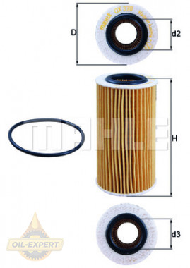 Mahle/knecht Фильтр масляный MAHLE/KNECHT OX 370D - Картинка 2