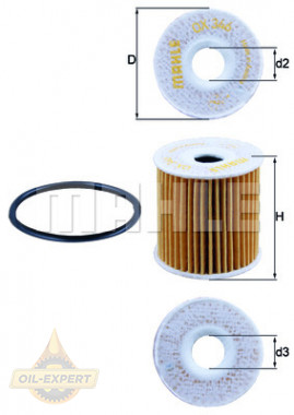 Mahle/Knecht Фильтр масляный MAHLE/KNECHT OX 346D - Картинка 2