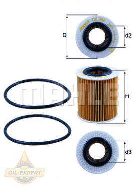 Mahle/Knecht Фильтр масляный MAHLE/KNECHT OX 386D - Картинка 2
