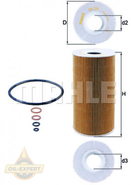 Mahle/Knecht Фильтр масляный MAHLE/KNECHT OX 126D - Картинка 2