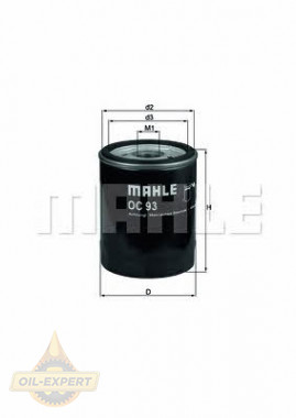 Mahle/Knecht Фильтр масляный MAHLE/KNECHT OC 93 - Картинка 1