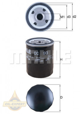 Mahle/Knecht Фильтр масляный MAHLE/KNECHT OC 93 - Картинка 2