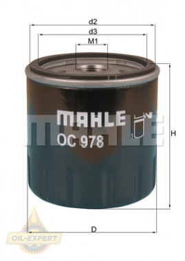 Mahle/knecht Фильтр масляный MAHLE/KNECHT OC 978 - Картинка 2