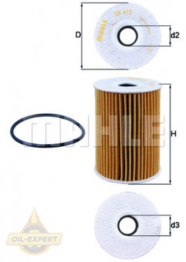 Mahle/Knecht Фильтр масляный MAHLE/KNECHT OX 415D - Картинка 2