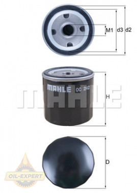 Mahle/Knecht Фильтр масляный MAHLE/KNECHT OC 242 - Картинка 2