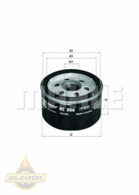 Mahle/Knecht Фильтр масляный MAHLE/KNECHT OC 306 - Картинка 1