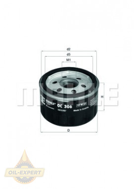 Mahle/Knecht Фильтр масляный MAHLE/KNECHT OC 306 - Картинка 2