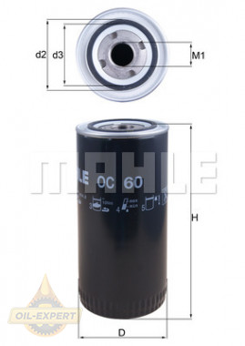 Mahle/Knecht Фильтр масляный MAHLE/KNECHT OC 60 - Картинка 2
