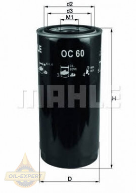 Mahle/Knecht Фильтр масляный MAHLE/KNECHT OC 60 - Картинка 1