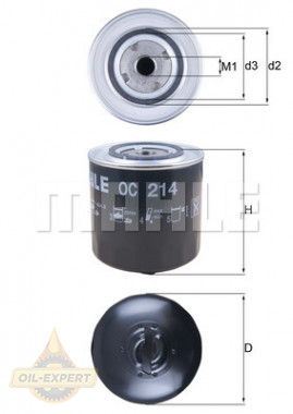 Mahle/Knecht Фильтр масляный MAHLE/KNECHT OC 214 - Картинка 2
