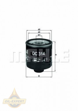 Mahle/Knecht Фильтр масляный MAHLE/KNECHT OC 314 - Картинка 1