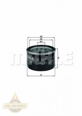 Mahle/Knecht Фильтр масляный MAHLE/KNECHT OC 607 - Картинка 1