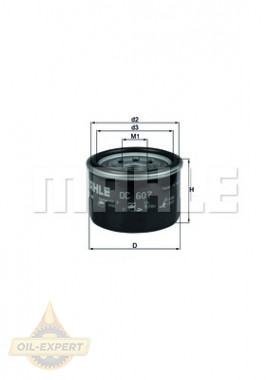 Mahle/Knecht Фильтр масляный MAHLE/KNECHT OC 607 - Картинка 2