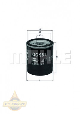 Mahle/knecht Фильтр масляный MAHLE/KNECHT OC 981 - Картинка 2