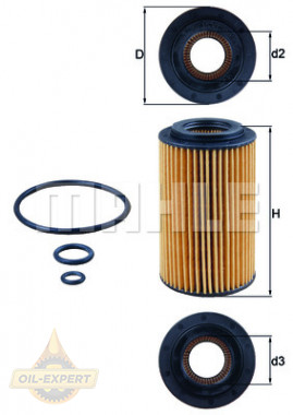 Mahle/Knecht Фильтр масляный MAHLE/KNECHT OX 153/7D1 - Картинка 2