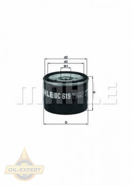 Mahle/Knecht Фильтр масляный MAHLE/KNECHT OC 619 - Картинка 1