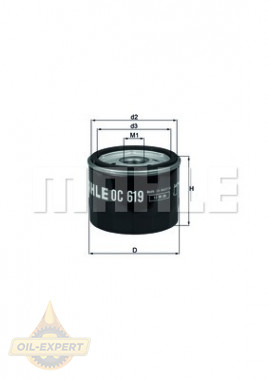 Mahle/Knecht Фильтр масляный MAHLE/KNECHT OC 619 - Картинка 2