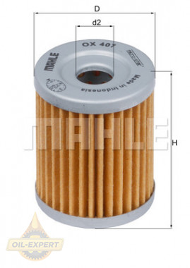 Mahle/Knecht Фильтр масляный MAHLE/KNECHT OX 407 - Картинка 2