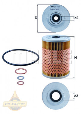 Mahle/Knecht Фильтр масляный MAHLE/KNECHT OX 32D - Картинка 2