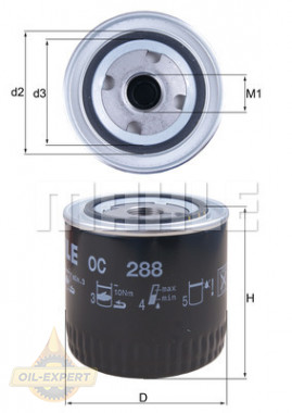 Mahle/Knecht Фильтр масляный MAHLE/KNECHT OC 288 - Картинка 2