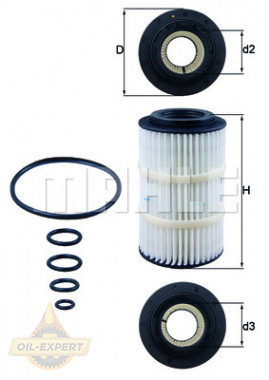 Mahle/Knecht Фильтр масляный MAHLE/KNECHT OX 345/7D - Картинка 2