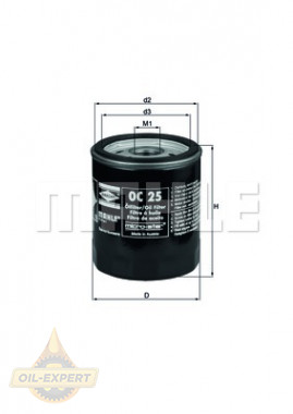 Mahle/knecht Фильтр масляный MAHLE/KNECHT OC 25 - Картинка 2
