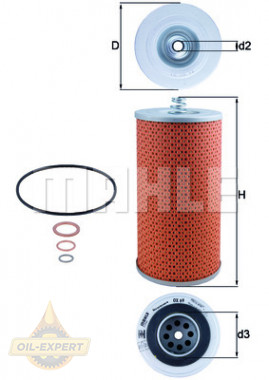 Mahle/knecht Фильтр масляный MAHLE/KNECHT OX 69D - Картинка 2