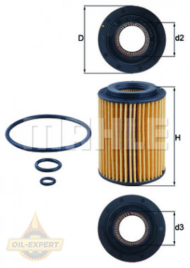 Mahle/Knecht Фильтр масляный MAHLE/KNECHT OX 347D - Картинка 2