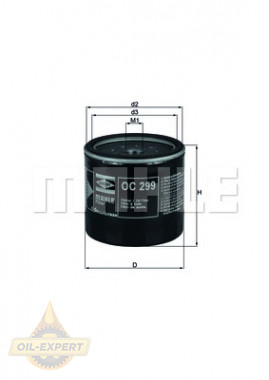 Mahle/Knecht Фильтр масляный MAHLE/KNECHT OC 299 - Картинка 2