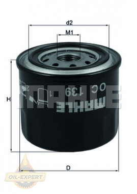 Mahle/Knecht Фильтр масляный MAHLE/KNECHT OC 139 - Картинка 2