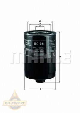 Mahle/Knecht Фильтр масляный MAHLE/KNECHT OC 26 - Картинка 1